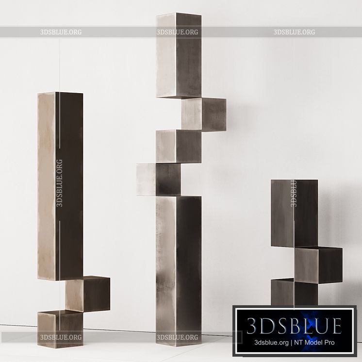 165 interior sculptures 01 stephan siebers bronze P01 3DS Max - thumbnail 3