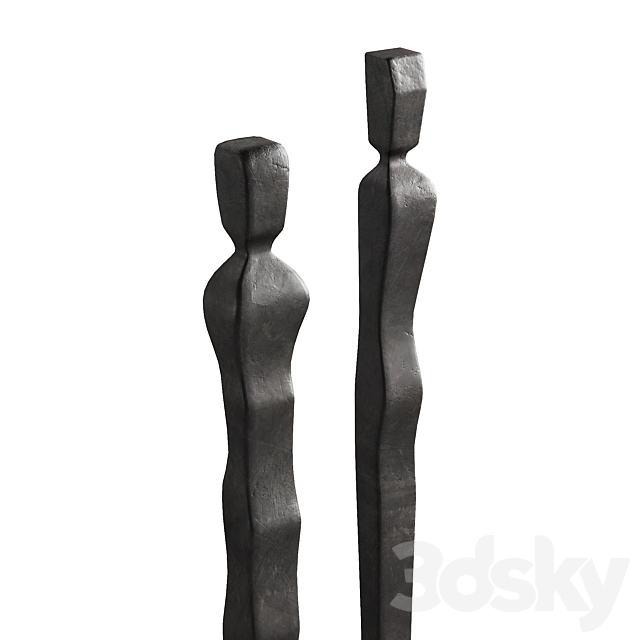 333 interior sculptures 09 abstract figures of people bronze P02 3DS Max Model - thumbnail 3