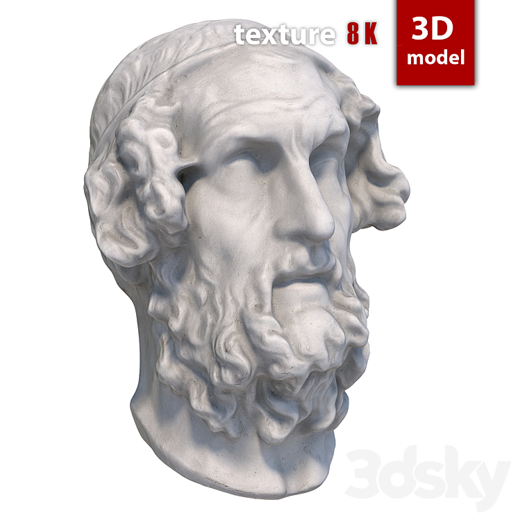 356 Homer's Plaster Head 3DS Max - thumbnail 2