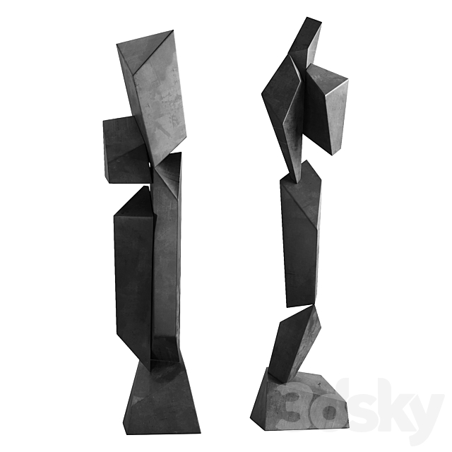 408 interior sculptures 15 minimalistic abstract modern angular artwork 01 3ds Max - thumbnail 2