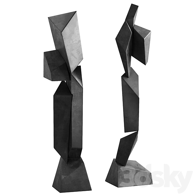 408 interior sculptures 15 minimalistic abstract modern angular artwork 01 3ds Max - thumbnail 3