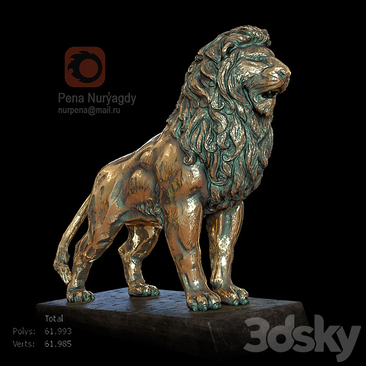 a lion 3DS Max - thumbnail 1