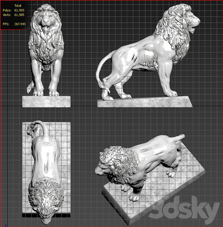 a lion 3DS Max - thumbnail 2