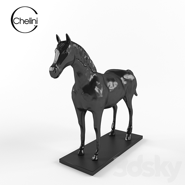 A statuette in the shape of a horse “Chelini” 3DSMax File - thumbnail 2