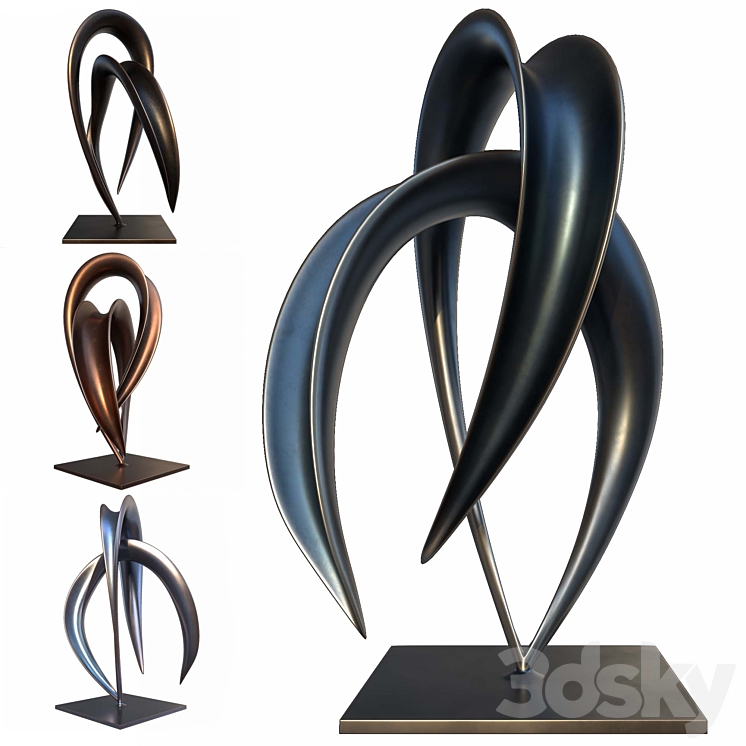 abstract sculpture 01 3DS Max Model - thumbnail 1