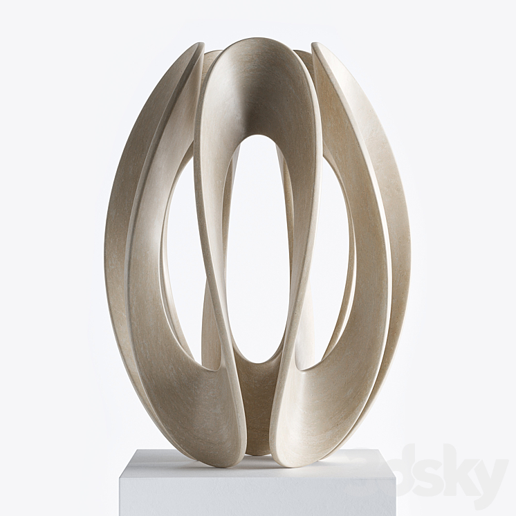 Abstract sculpture by Gianpietro Carlesso 3DS Max Model - thumbnail 3