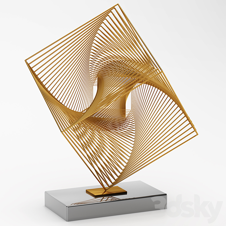 Abstract sculpture hypercube 3DS Max - thumbnail 1