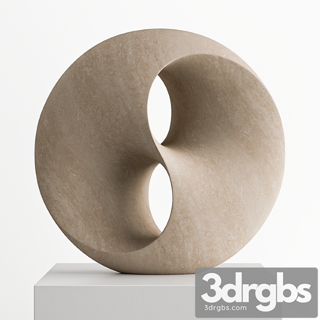 Abstract sculpture. mobius strip. trifoil knot - thumbnail 1