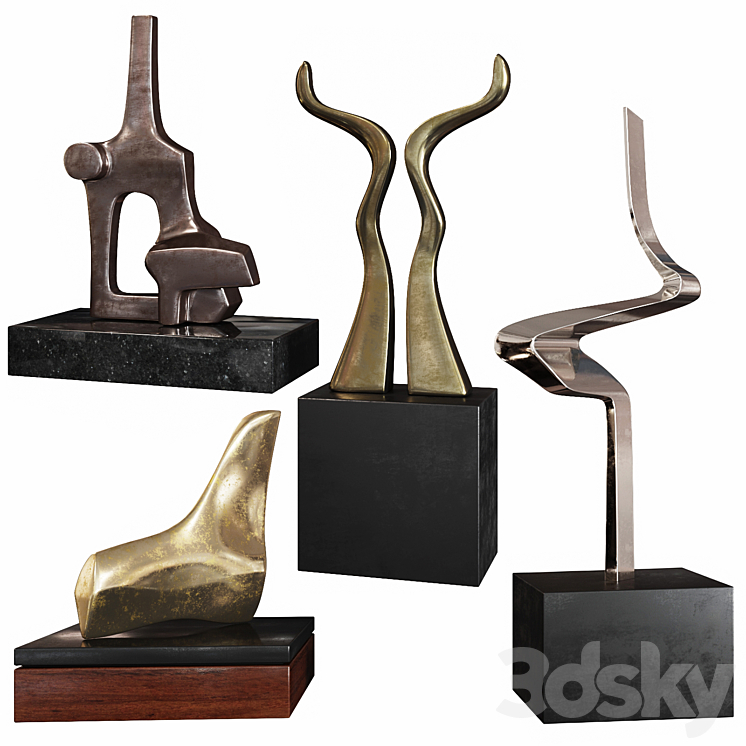 Abstract Sculptures set by Burlini Varga 3DS Max - thumbnail 1