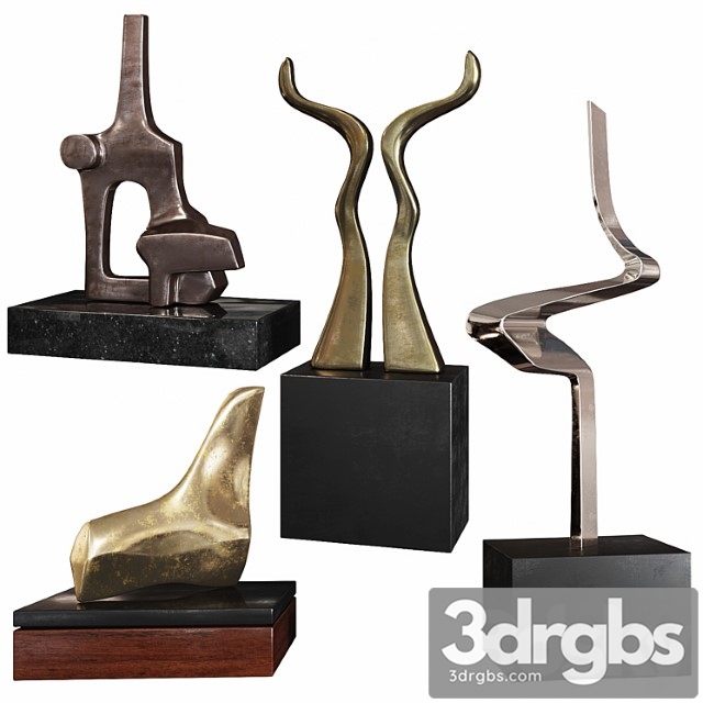 Abstract sculptures set by burlini varga 3dsmax Download - thumbnail 1