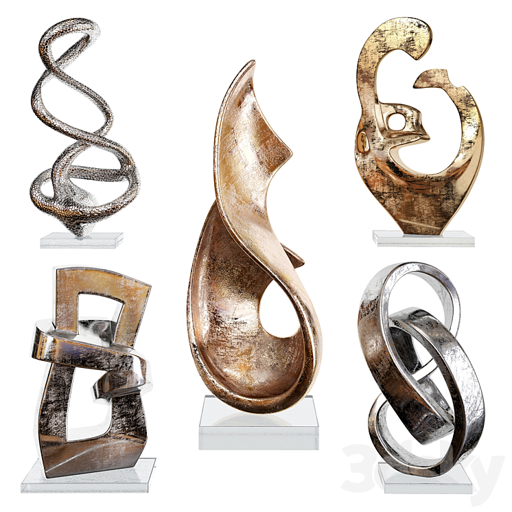 Abstract statuettes 01 3DS Max Model - thumbnail 1