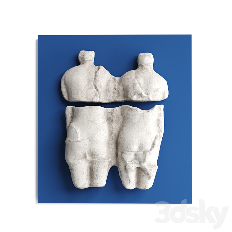 Abstract torso wall panel 3DS Max Model - thumbnail 1