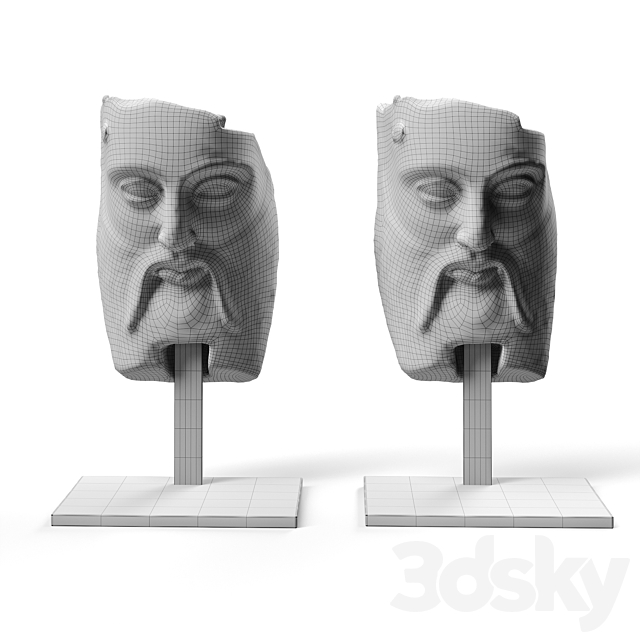 Acheloos portrait mask 3DSMax File - thumbnail 5