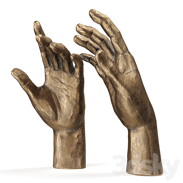 Adam hands brass 3DSMax File - thumbnail 3