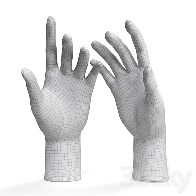 Adam hands brass 3DSMax File - thumbnail 5