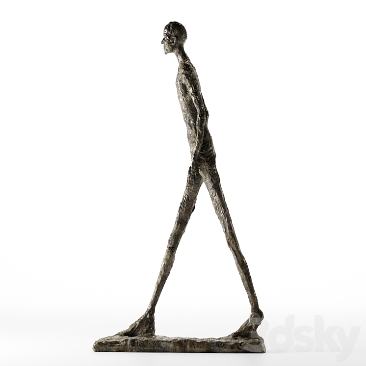 Alberto Giacometti WALKING MAN I 3DS Max - thumbnail 2