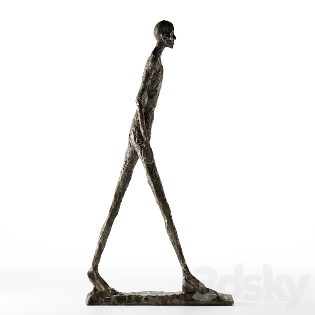 Alberto Giacometti. WALKING MAN I 3DSMax File - thumbnail 4