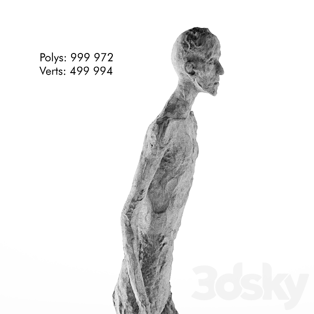 Alberto Giacometti. WALKING MAN I 3DSMax File - thumbnail 6