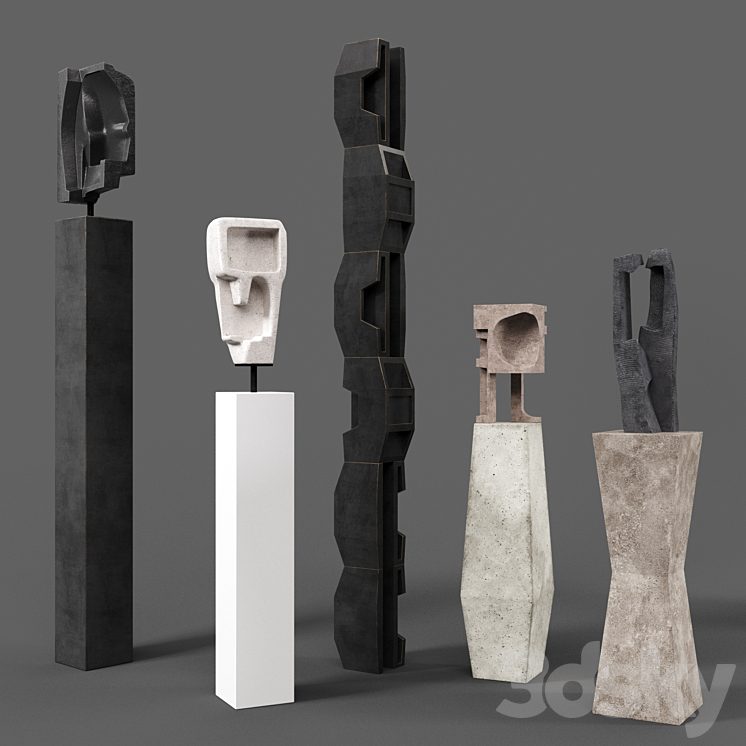 An Te Liu Sculptures 3DS Max - thumbnail 1