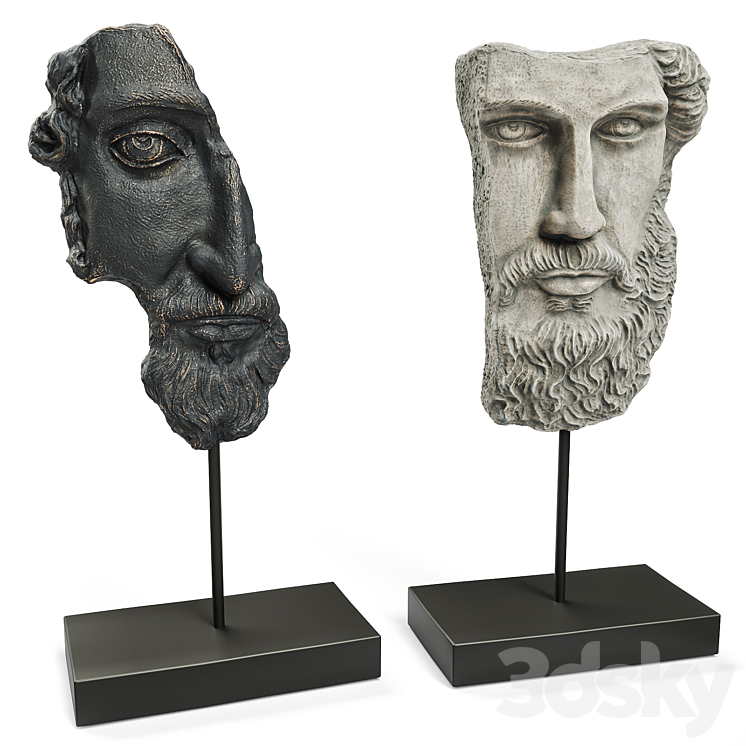 ANCIENT GREEK SCULPTURE POSEIDON and ZEUS 3DS Max - thumbnail 1