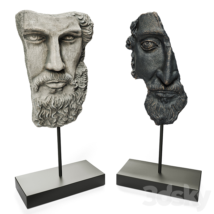 ANCIENT GREEK SCULPTURE POSEIDON and ZEUS 3DS Max - thumbnail 2