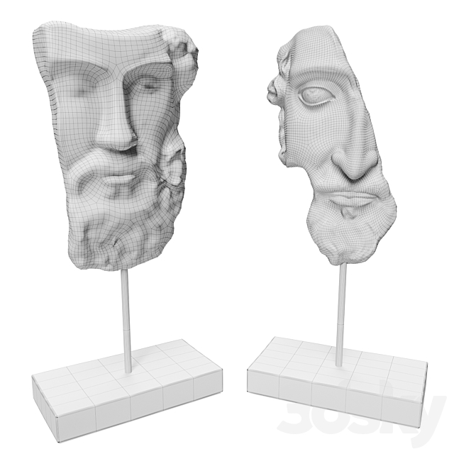 ANCIENT GREEK SCULPTURE POSEIDON and ZEUS 3DSMax File - thumbnail 3