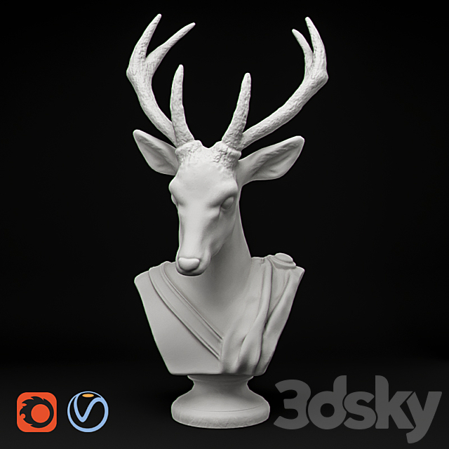 Animal Bust – Noble 3ds Max - thumbnail 1