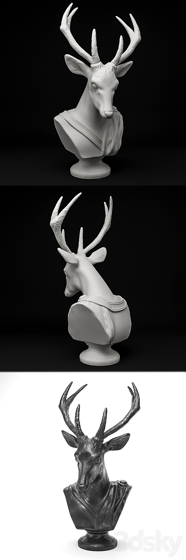 Animal Bust – Noble 3ds Max - thumbnail 2