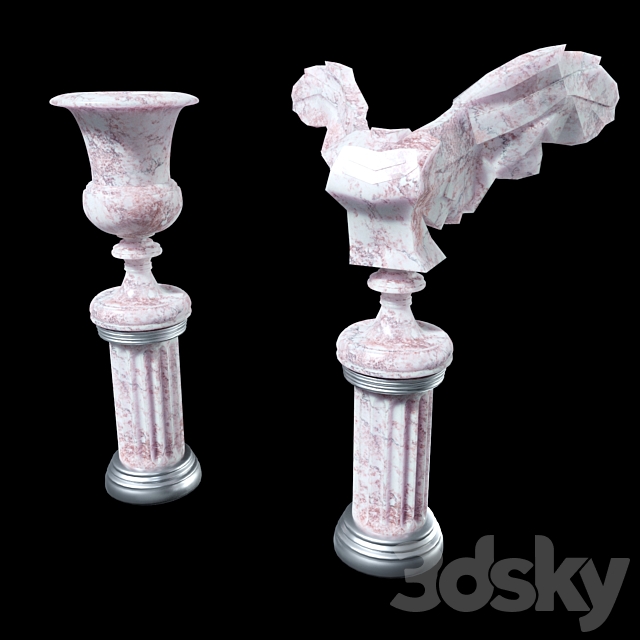 Antique Vase & Bust “Nika” 3DSMax File - thumbnail 1