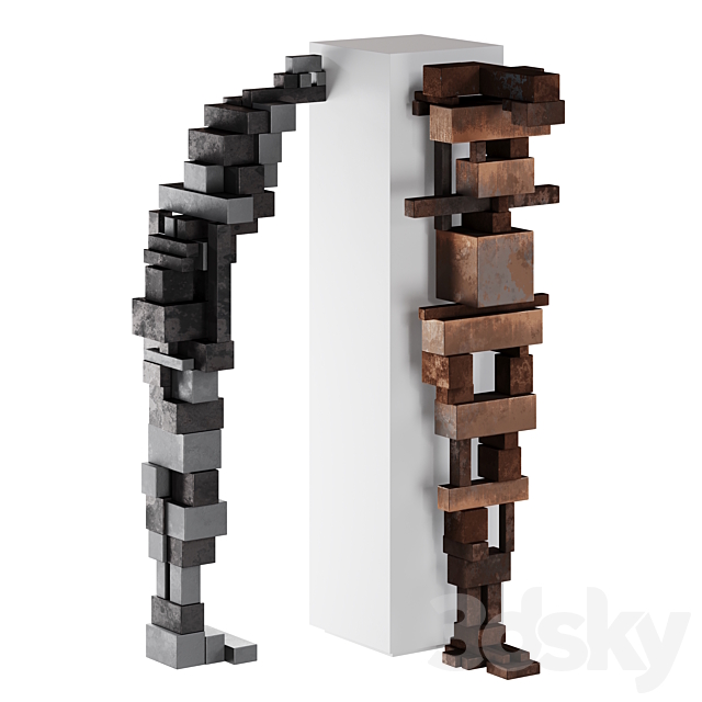 ANTONY GORMLEY Propper Series Sculptures SET001 3ds Max - thumbnail 1