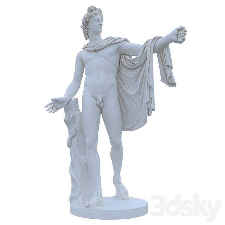 Apollo Belvedere statue 3DS Max - thumbnail 1