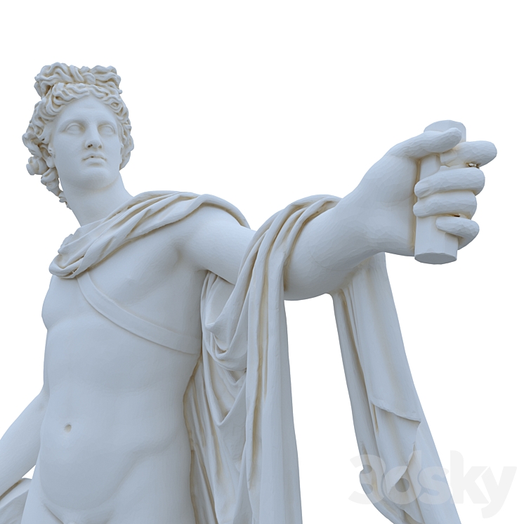 Apollo Belvedere statue 3DS Max - thumbnail 2