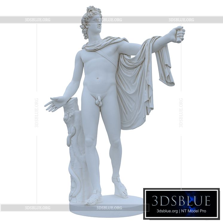 Apollo Belvedere statue 3DS Max - thumbnail 3