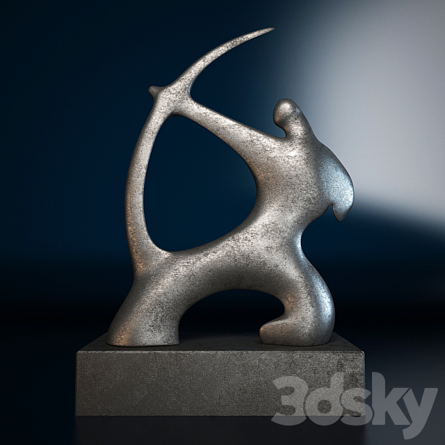 Archer – Statuette (Archer – statuette) 3DS Max Model - thumbnail 2