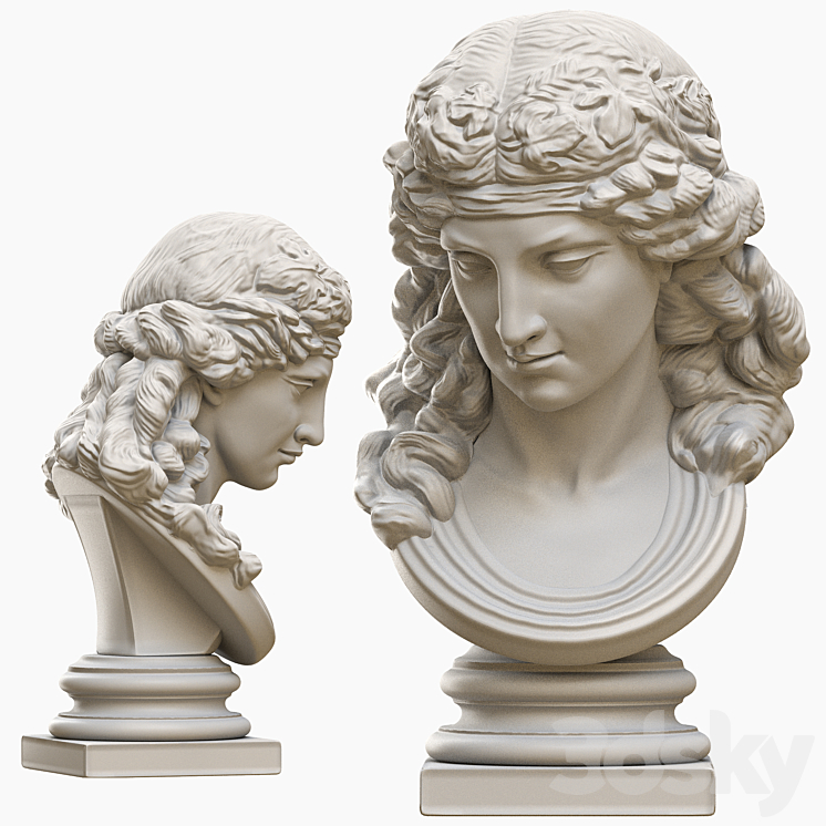 Ariadne Bust 3DS Max Model - thumbnail 1