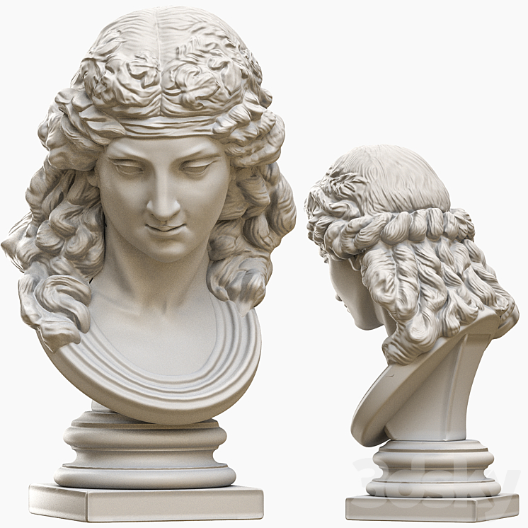 Ariadne Bust 3DS Max Model - thumbnail 2