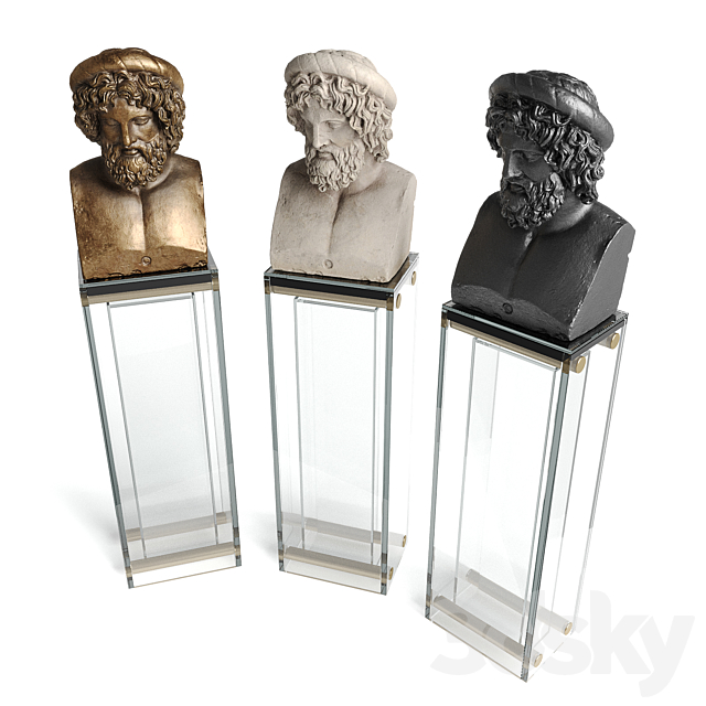 Asclepios bust sculpture 3DSMax File - thumbnail 3