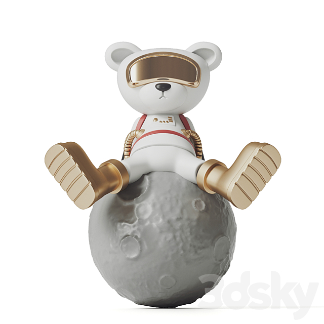 astronaut bear 3DSMax File - thumbnail 1