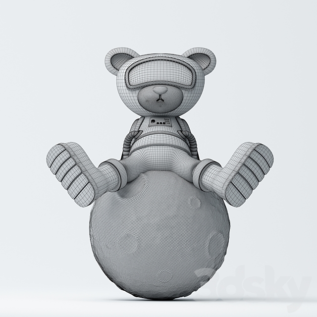 astronaut bear 3DSMax File - thumbnail 2