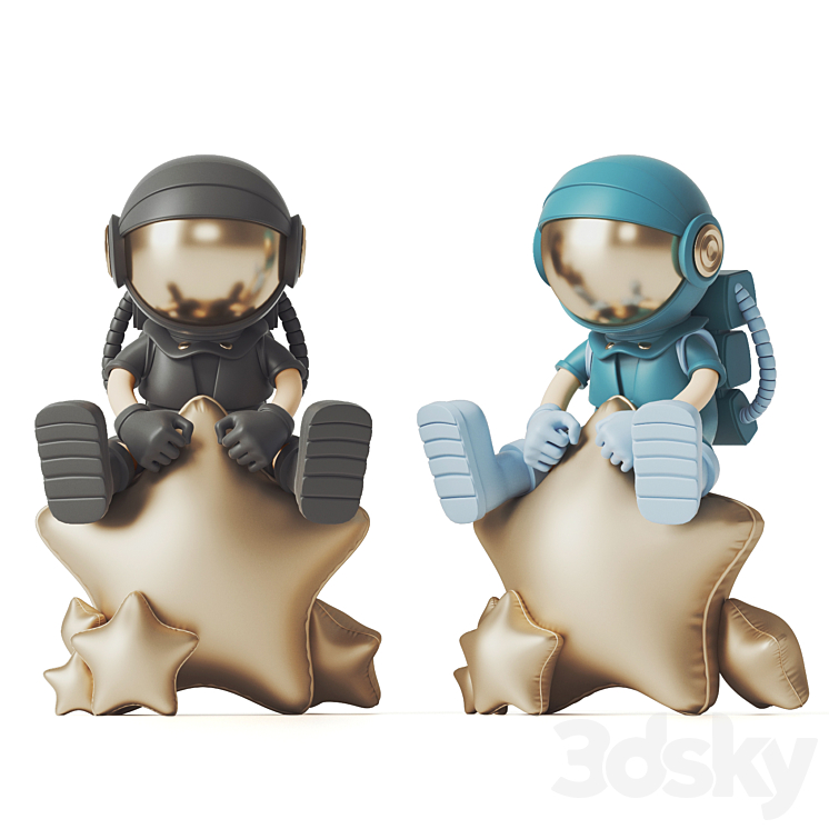 Astronaut Figure 3DS Max Model - thumbnail 3