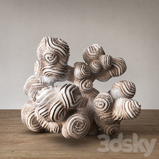 Author sculpture coral 3DS Max Model - thumbnail 2