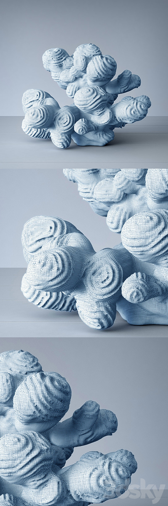 Author sculpture coral 3DS Max Model - thumbnail 3