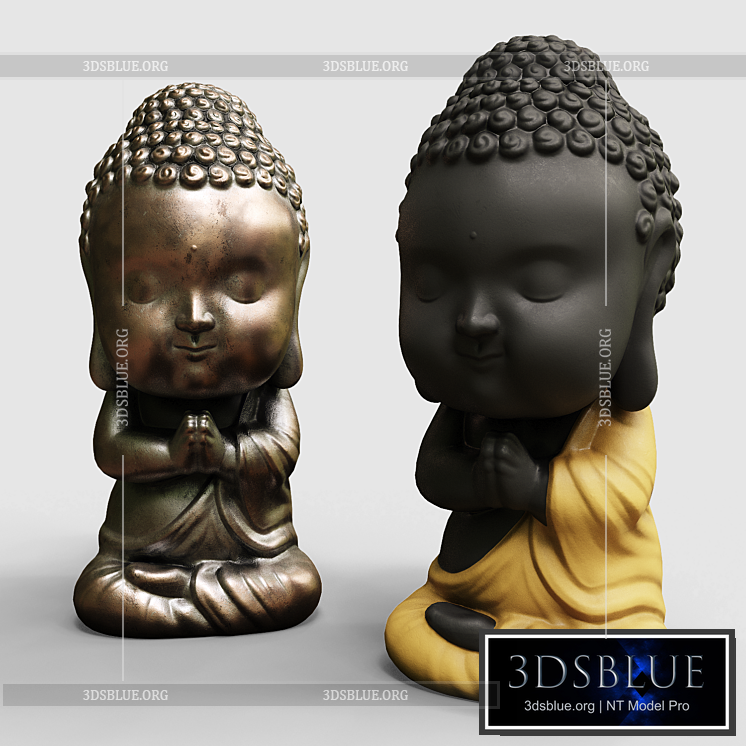 Baby buddha figurine 3DS Max - thumbnail 3