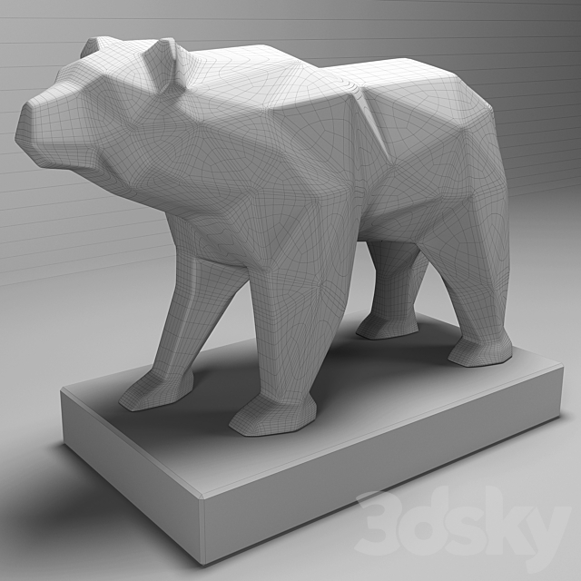 Bear Sculpture 3DS Max Model - thumbnail 3