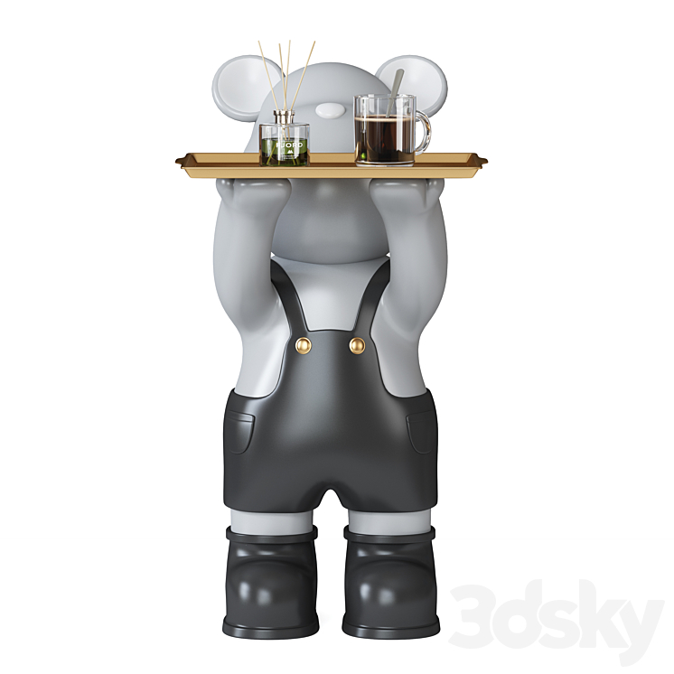 bear Sculpture tray 3DS Max - thumbnail 2