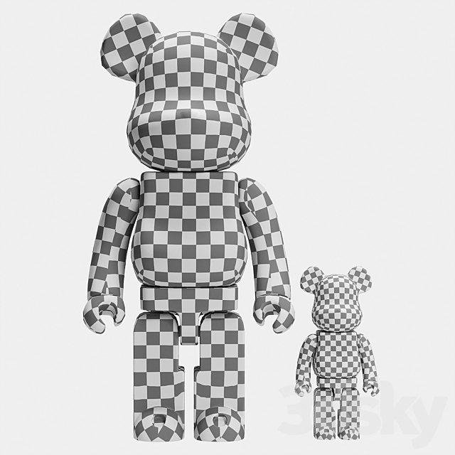 Bearbrick _ KAWS Dissected Companion Gray (2010) 3DSMax File - thumbnail 6