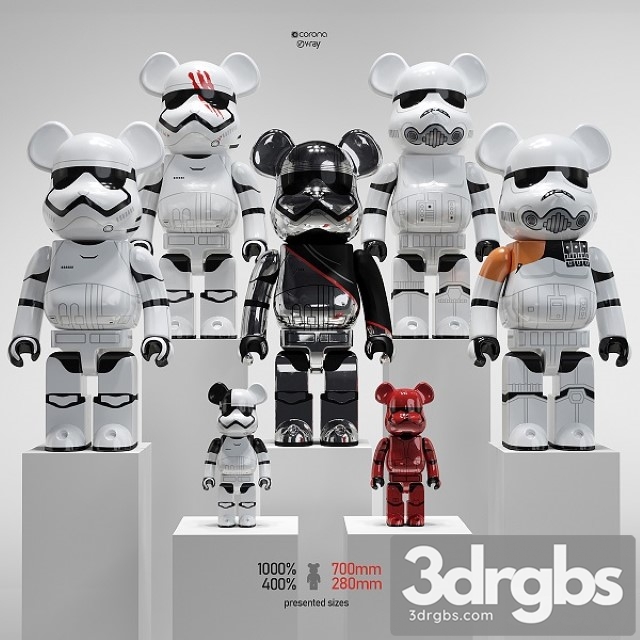 Bearbrick Star Wars 3dsmax Download - thumbnail 1