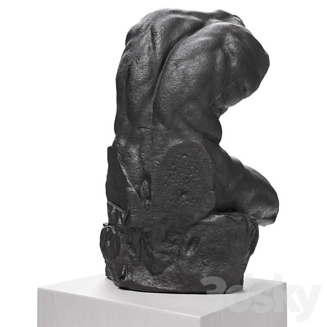 Belvedere Torso sculpture black 3ds Max - thumbnail 3