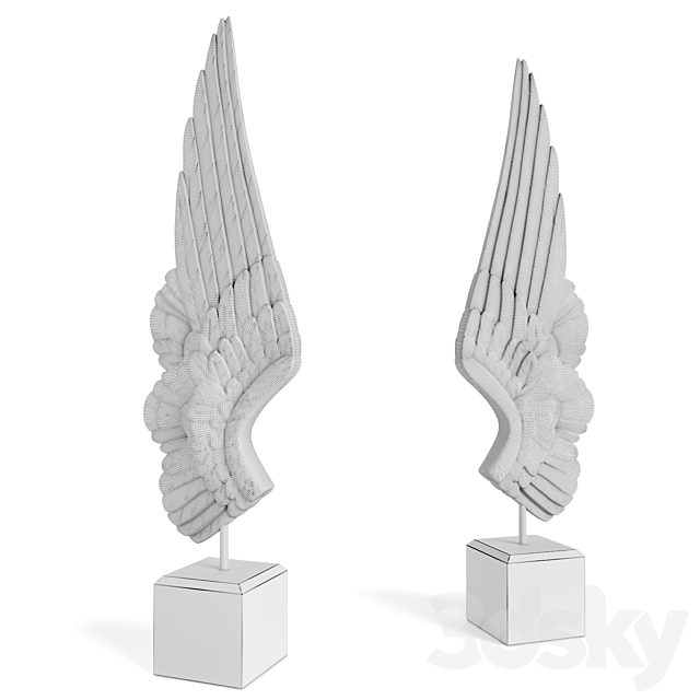 Bentley and Bo Pair of Large Angel Wings 3ds Max - thumbnail 3