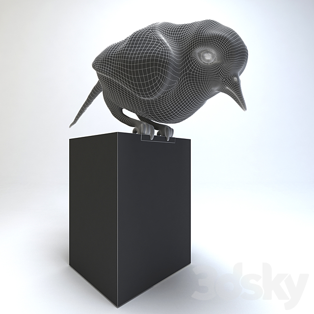 “Bird on Stand” 3DSMax File - thumbnail 3